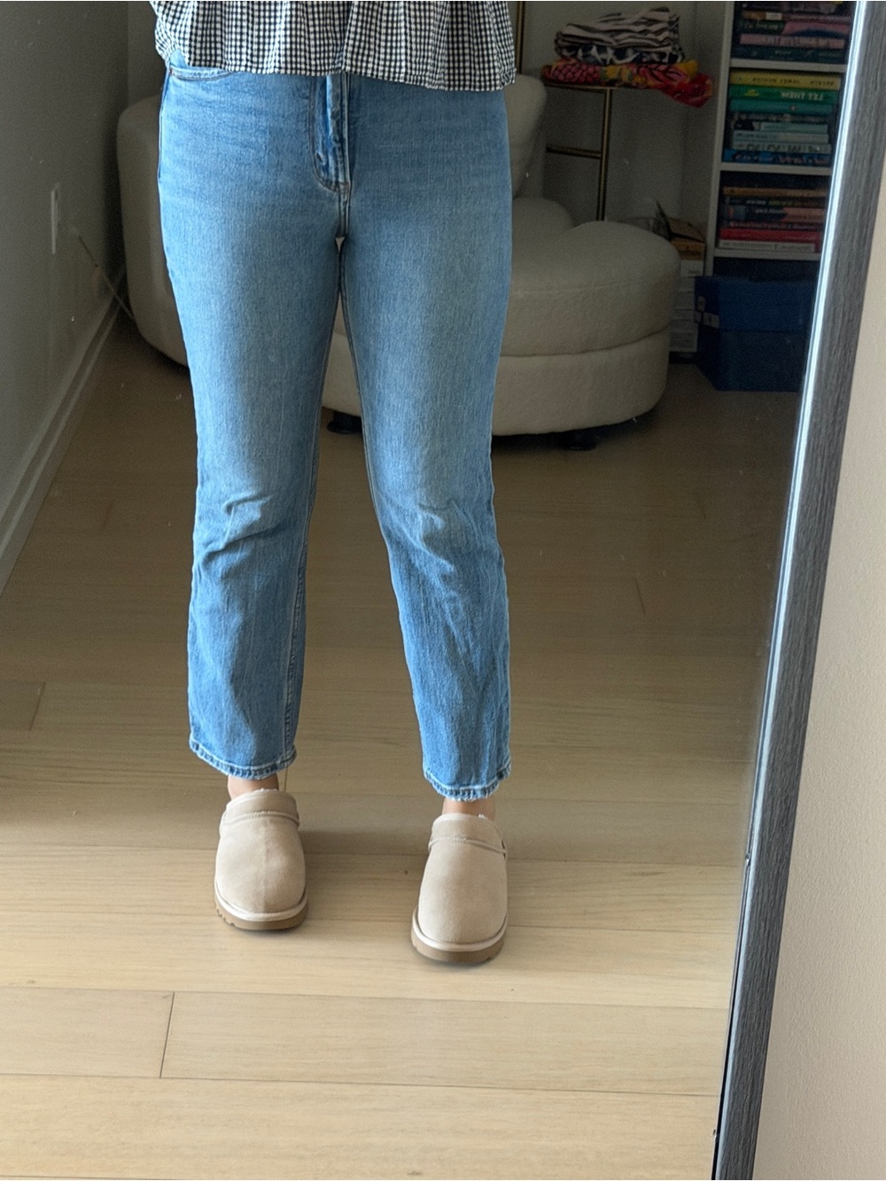 Abercrombie & Fitch Light Blue Cropped Straight Jeans